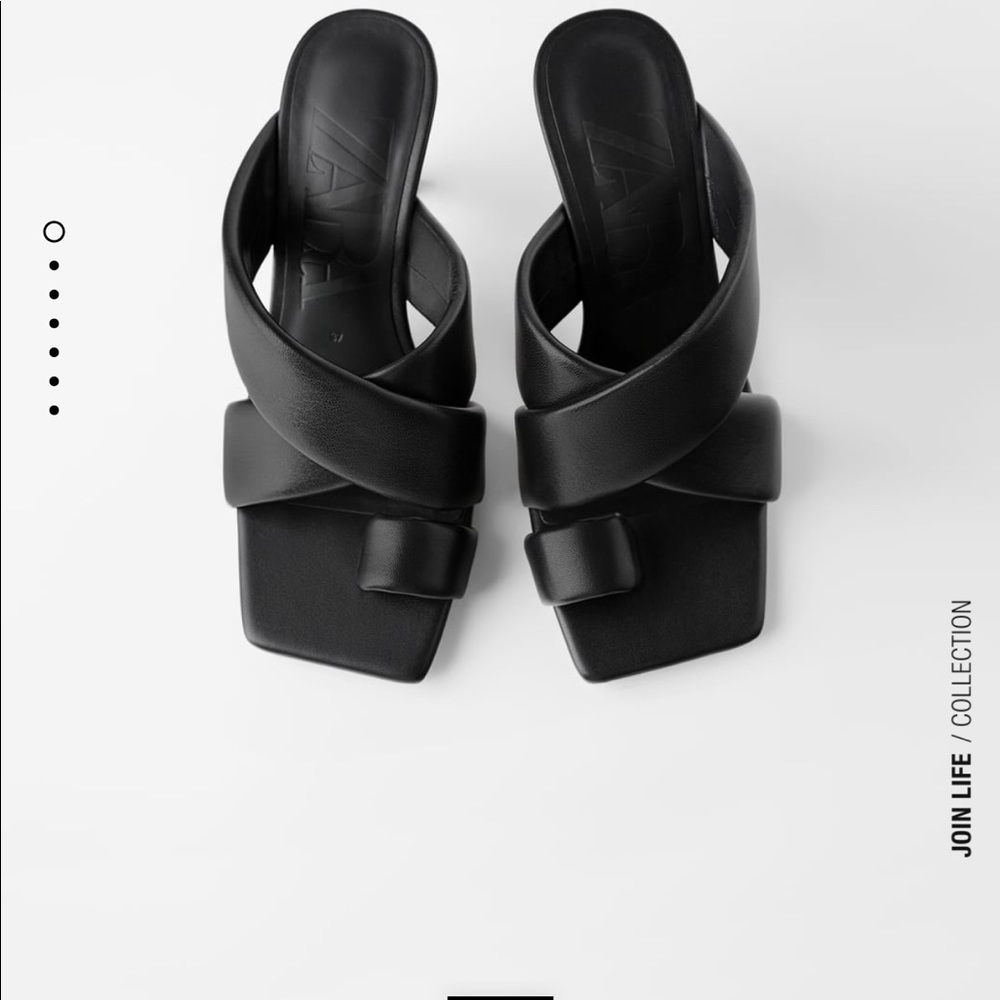 Zara padded heeled sandals